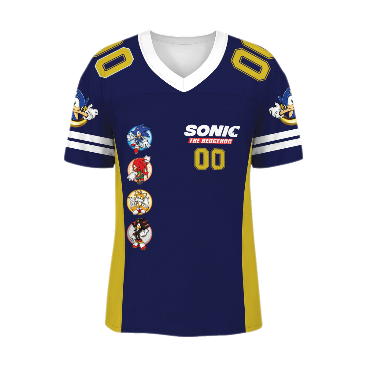 Customized Sonic 3 The Hedgehog Cartoon Movie Football Jersey, Sonic 3 And Friends Football Jersey, Jersey For Kids - Image 4