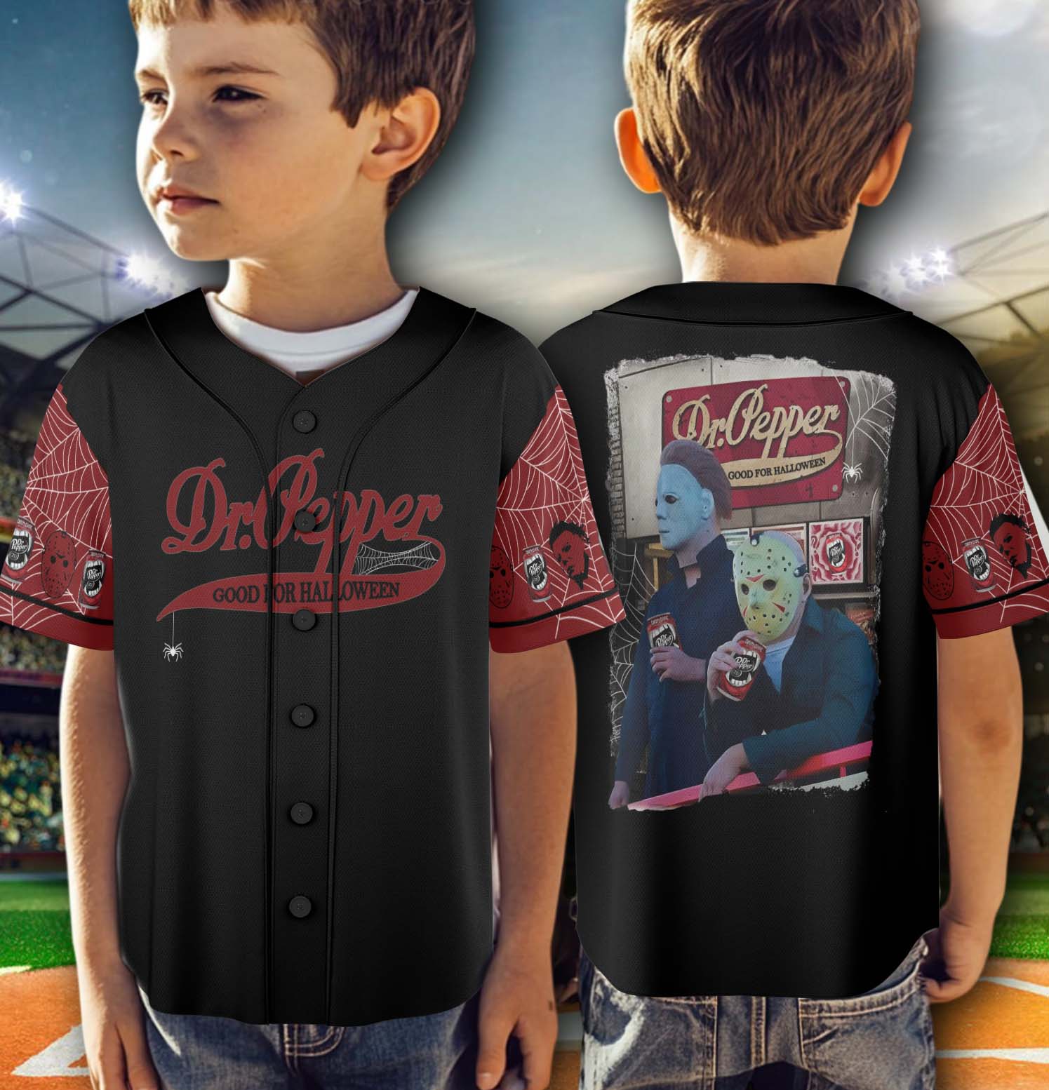 Halloween Horror Characters Jersey, 2025 Halloween, Horror Movie Halloween Sublimation, Scary Movie Shirt, Horror Jersey, Funny Halloween Baseball Jersey - Image 6