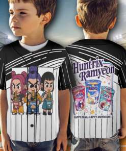 Alternative view of KPDH Ramyeon Jersey For Fan, Demon Hunter Movie Inspired Noodle Baseball Jersey, Cool Korea Inspired Apparel