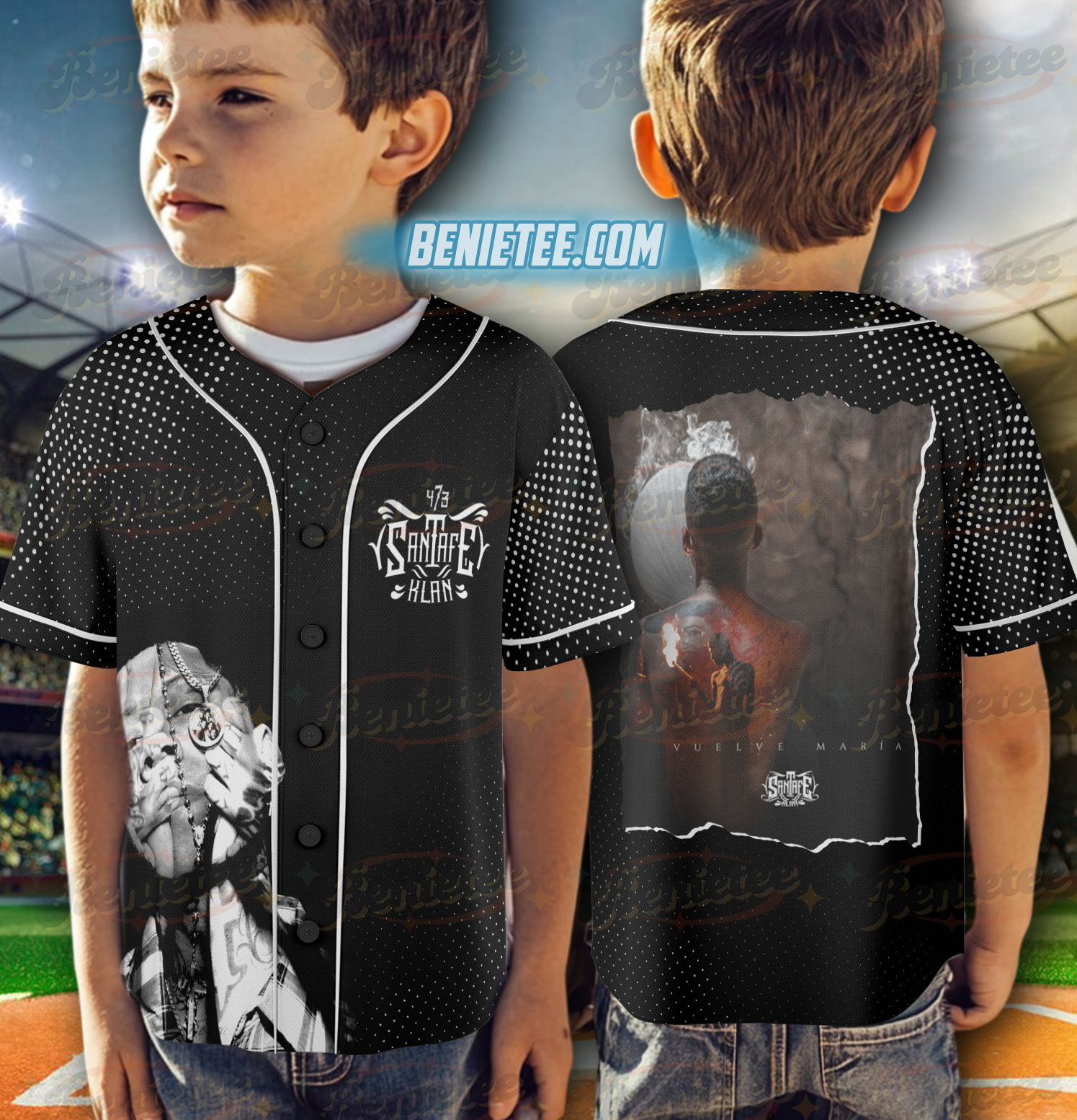 Santa Fe Klan merch Jersey, 473 Jersey, Music Tour 2025, Mexico Concept - Image 3