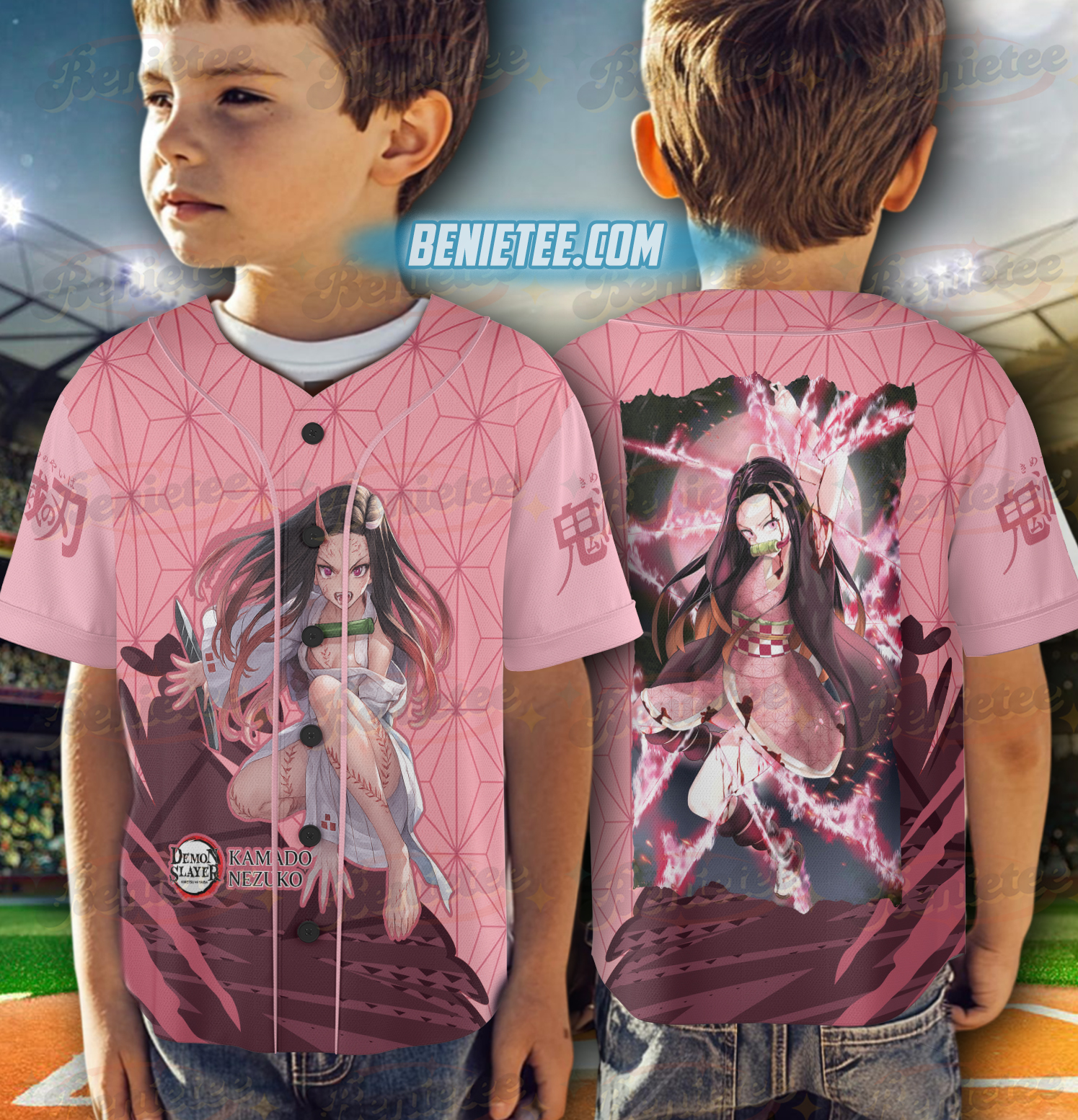 Nezuko Kamado Demon Baseball Jersey - Demon Slayer Jersey - Image 6
