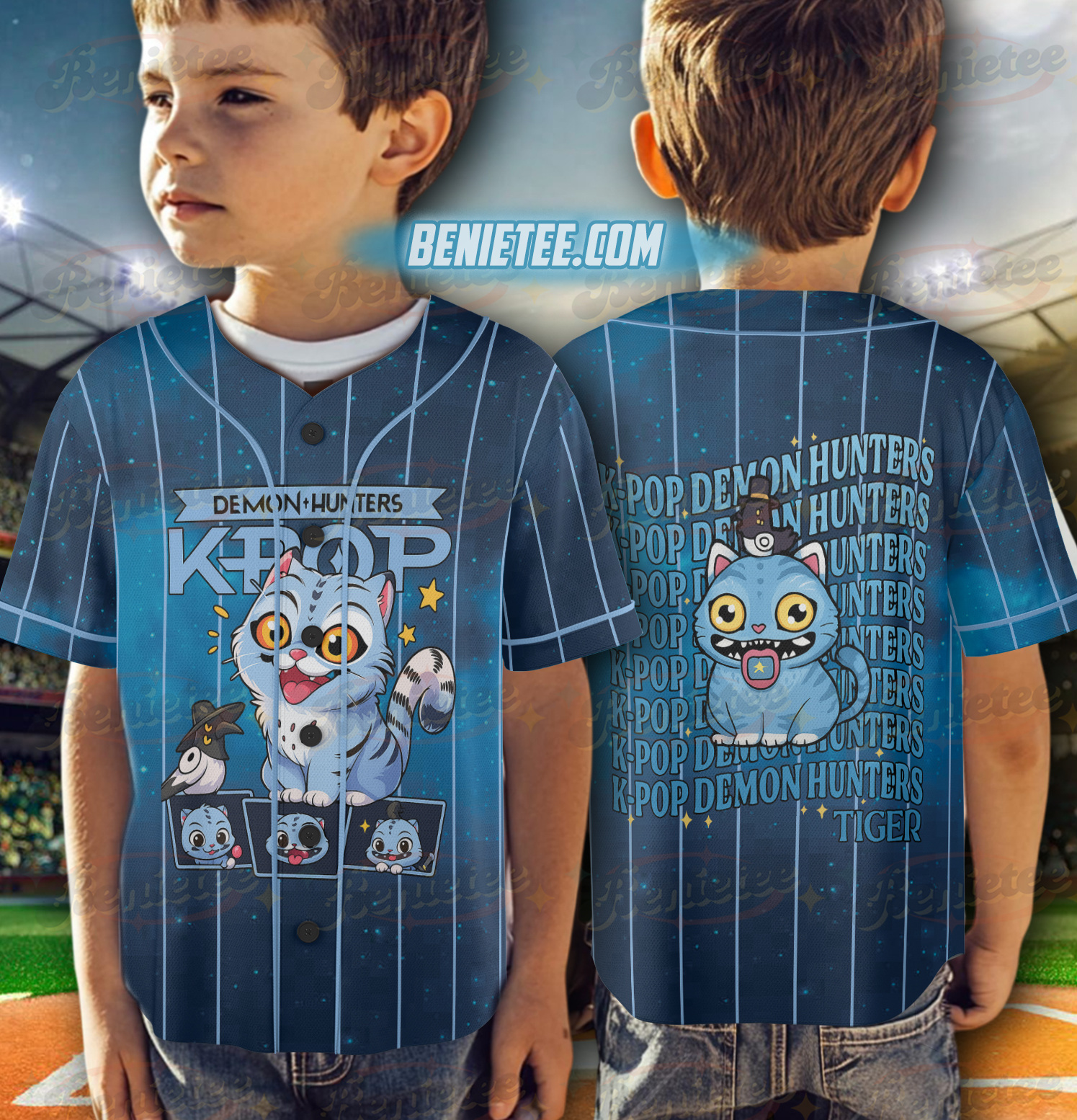 Kpop Demon Hunters Tiger Baseball Jersey - Image 6