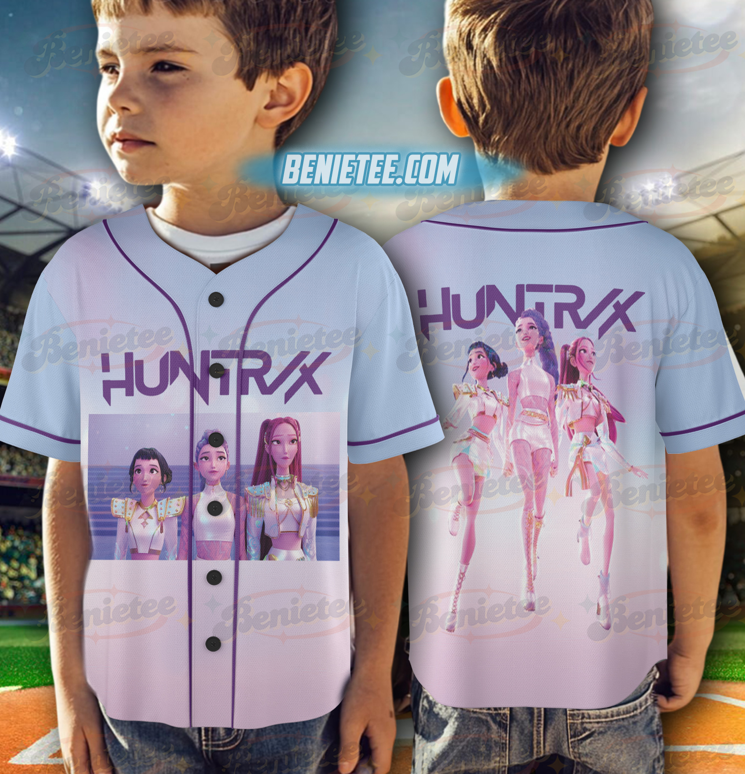 Huntrix Girl Kpop Demo Movie Vintage Shirt, Kpop Demon Hunters Baseball Jersey - Image 6