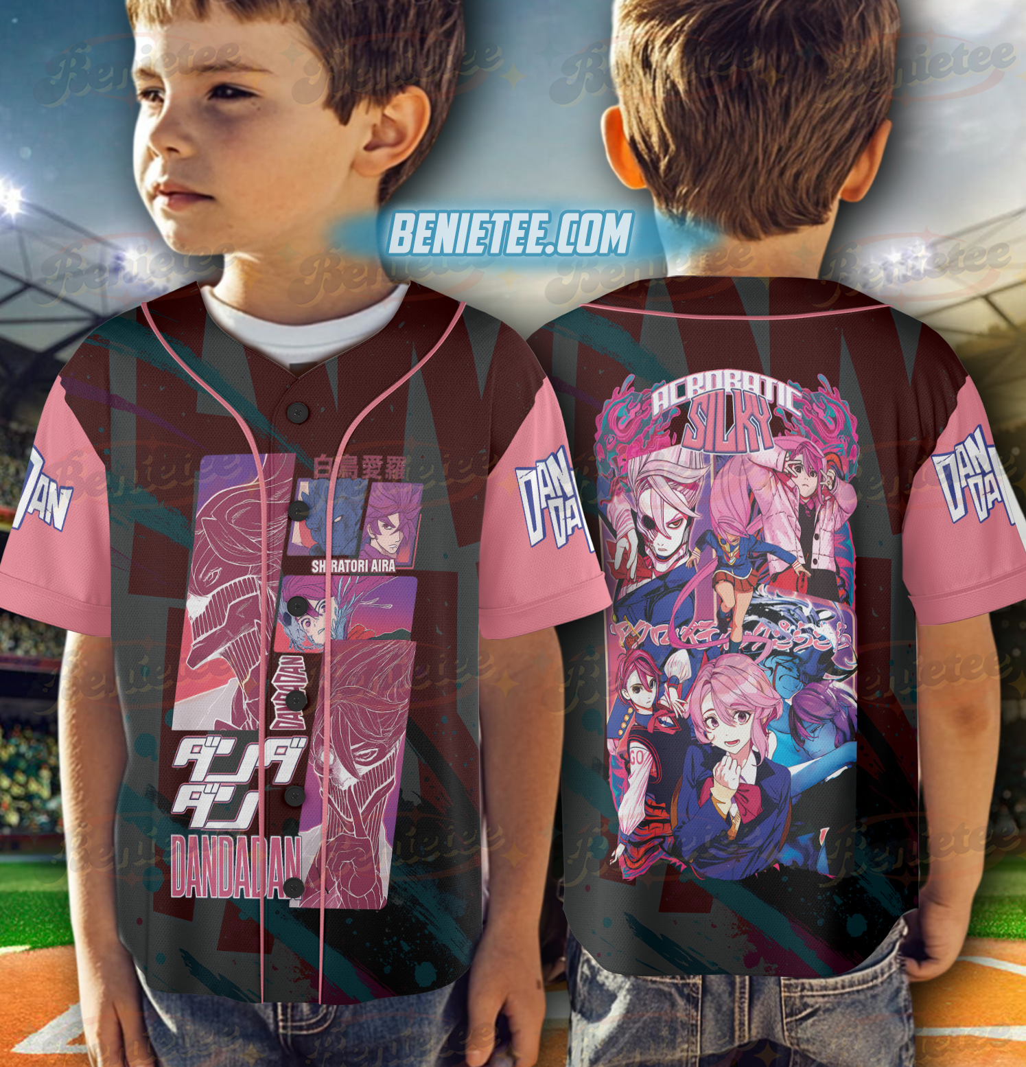 Shiratori Aira Dandadan Streetwear Jersey, Anime Baseball Jersey - Image 6