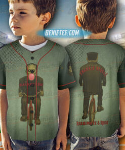 Alternative view of Reanimate and Ride Cycling Jersey – Frankenstein’s Monster Bike Shirt – Funny Men's Fitted MTB & Roa