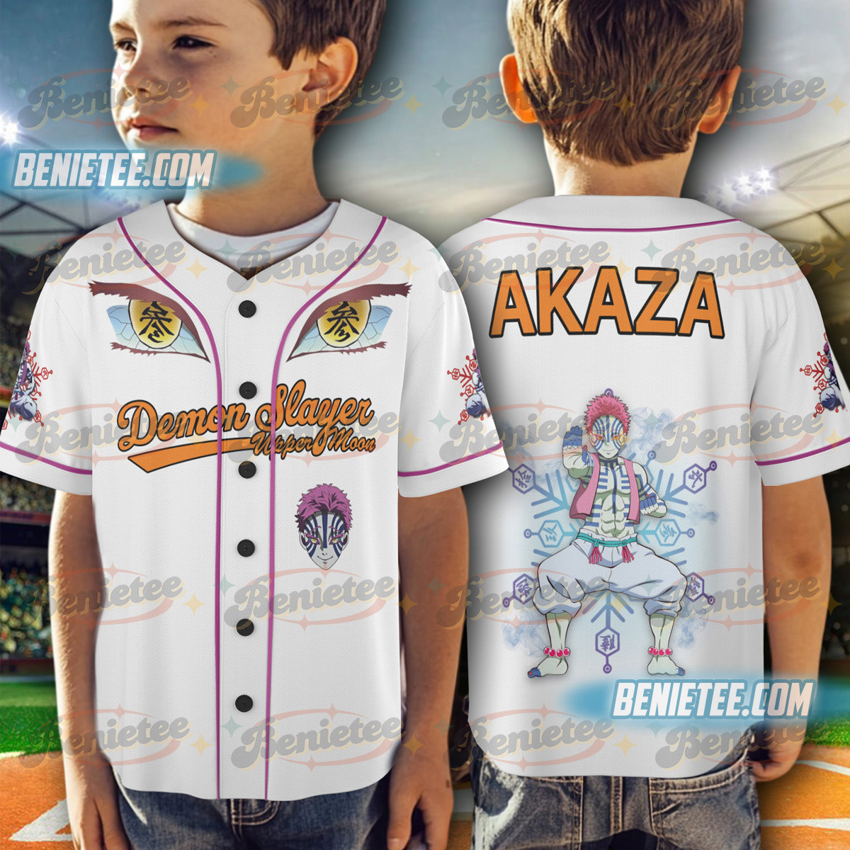 Akaza- Upper Moon Demon Slayer Jersey - Image 6