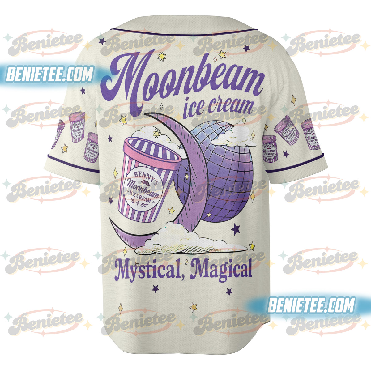 Benson Boone Moonbeam Ice Cream Baseball Jersey, America Heart Tour shirt, Tour Album 2025 Concert Jersey - Image 3