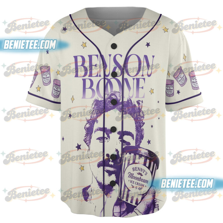 Alternative view of Benson Boone Moonbeam Ice Cream Baseball Jersey, America Heart Tour shirt, Tour Album 2025 Concert Jersey