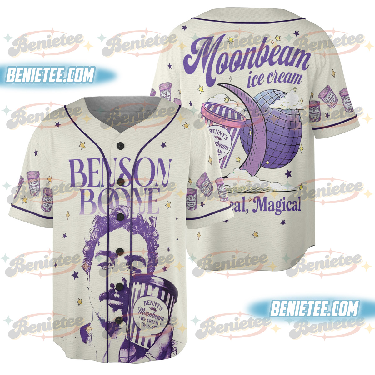 Benson Boone Moonbeam Ice Cream Baseball Jersey, America Heart Tour shirt, Tour Album 2025 Concert Jersey