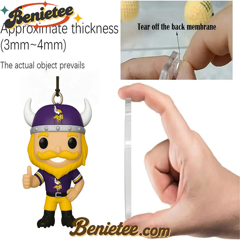 Minnesota Vikings Advent Calendar 2025 65th Anniversary Christmas Gift, Christmas Idea, Christmas Countdown Advent Calendar Gift Box with 24 Acrylic Ornaments - Image 3