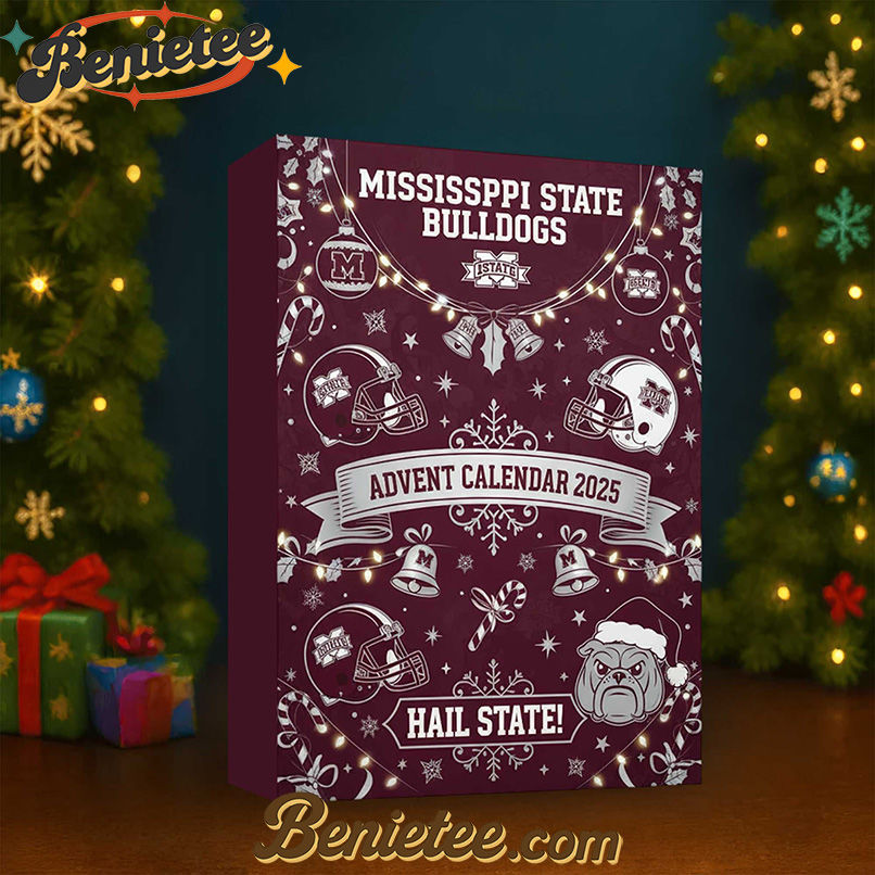 Mississippi State Bulldogs football Premium Advent Calendar 2025 CHRISTMAS GIFT, CHRISTMAS IDEA, Christmas Countdown Advent Calendar Gift Box with 24 Acrylic Ornaments