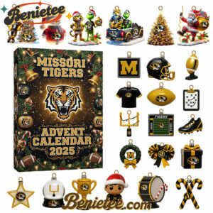 Missouri Tigers football Premium Advent Calendar 2025 CHRISTMAS GIFT, CHRISTMAS IDEA, Christmas Countdown Advent Calendar Gift Box with 24 Acrylic Ornaments