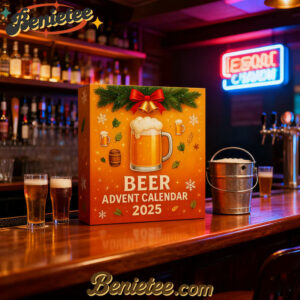 MUST-HAVE Beer Whiskey Advent Calendars, Christmas Countdown Advent Calendar Gift Box with 24 Acrylic Ornaments