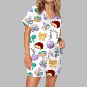 Mardi Gras Louisiana Pajama Set For Women
