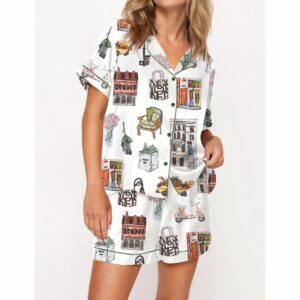 Meet Me In New York Satin Pajama Set For Women