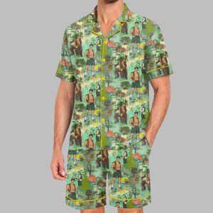 Men's Bear Camp Pride Month Love Is Love Print Pajama Set