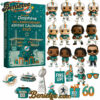 Miami Dolphins Advent Calendar 2025 59th Anniversary Christmas Gift, Christmas Idea, Christmas Countdown Advent Calendar Gift Box with 24 Acrylic Ornaments