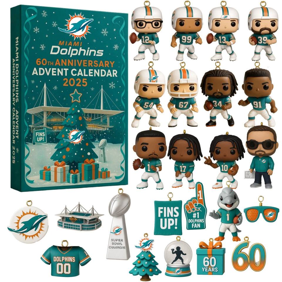 Miami Dolphins 60th Anniversary Advent Calendar 2025