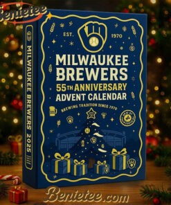 Alternative view of Milwaukee Brewers 55th Anniversary Advent Calendar 2025 Christmas Gift, Christmas Idea, Christmas Countdown Advent Calendar Gift Box with 24 Acrylic Ornaments