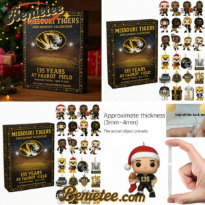 Missouri Tigers 135th Anniversary Advent Calendar 2025, Christmas Countdown Advent Calendar Gift Box with 24 Acrylic Ornaments