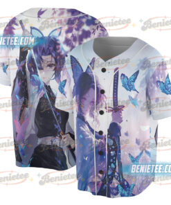 Alternative view of Toyo Cosplay Demon Slayer Kochou Shinobu Jersey Men Women 3D Baseball Jersey