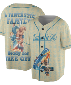 Alternative view of The Fantastic Four First Steps Unisex Baseball Jersey, Movie Jersey