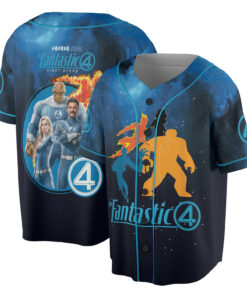 Alternative view of The Fantastic Four First Steps Unisex Baseball Jersey, Movie Jersey