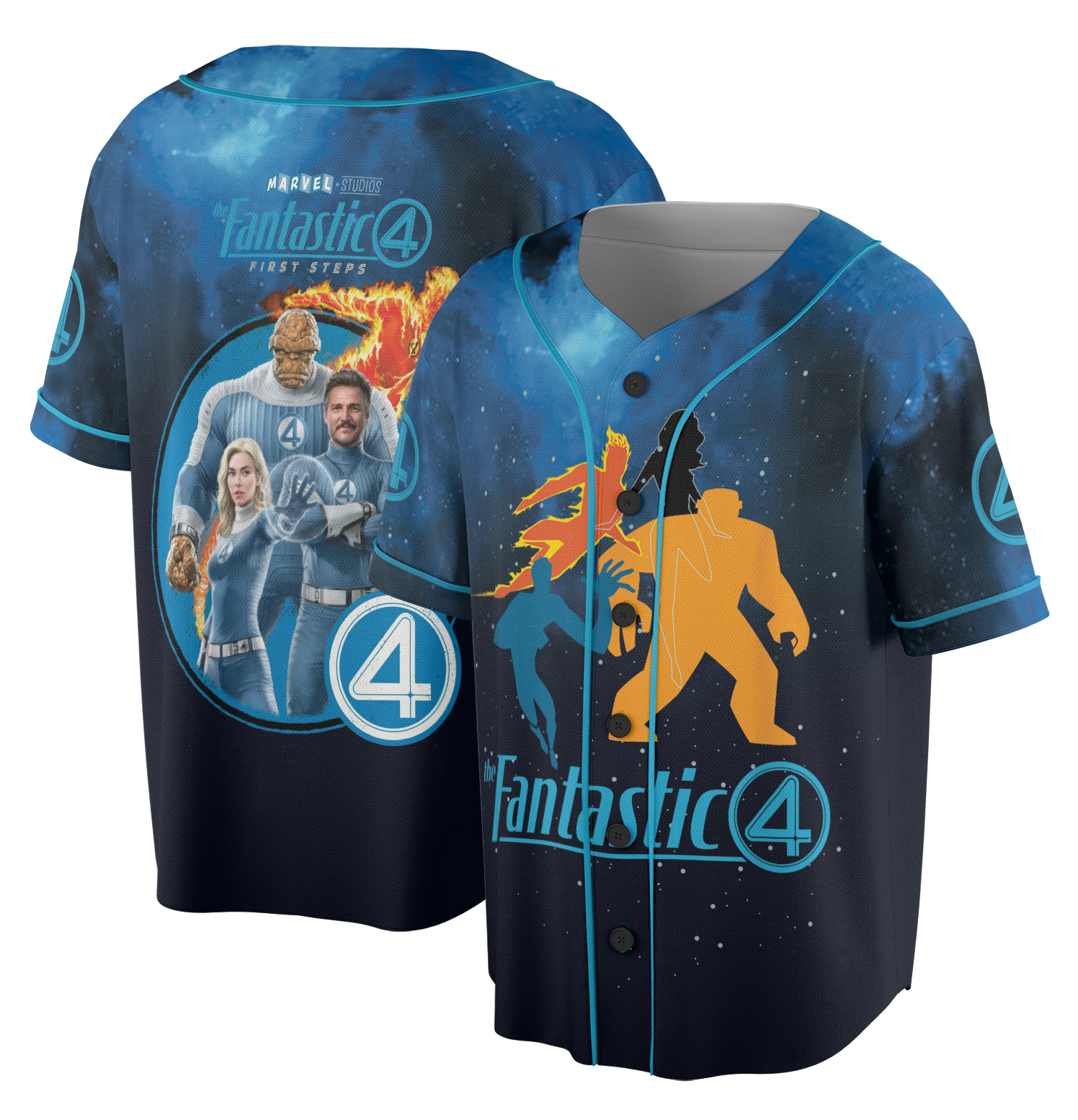 The Fantastic Four First Steps Unisex Baseball Jersey, Movie Jersey - Image 2