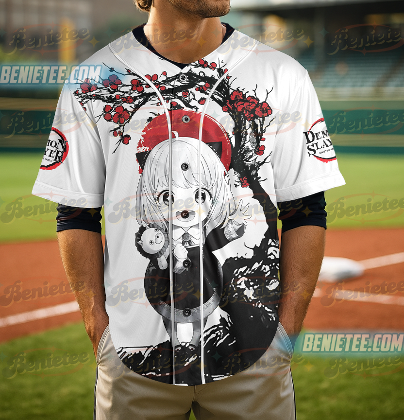 Anya Forger Cherry Blossom Spy X Family Dream Baseball Jersey, Anime Jersey - Image 5