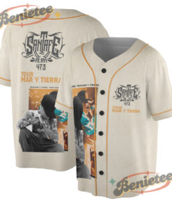 Alternative view of Santa Fe Klan Rap Jersey, Concert Merch Mexico Hip Hop Cumbia Latin Trap Baseball Jersey