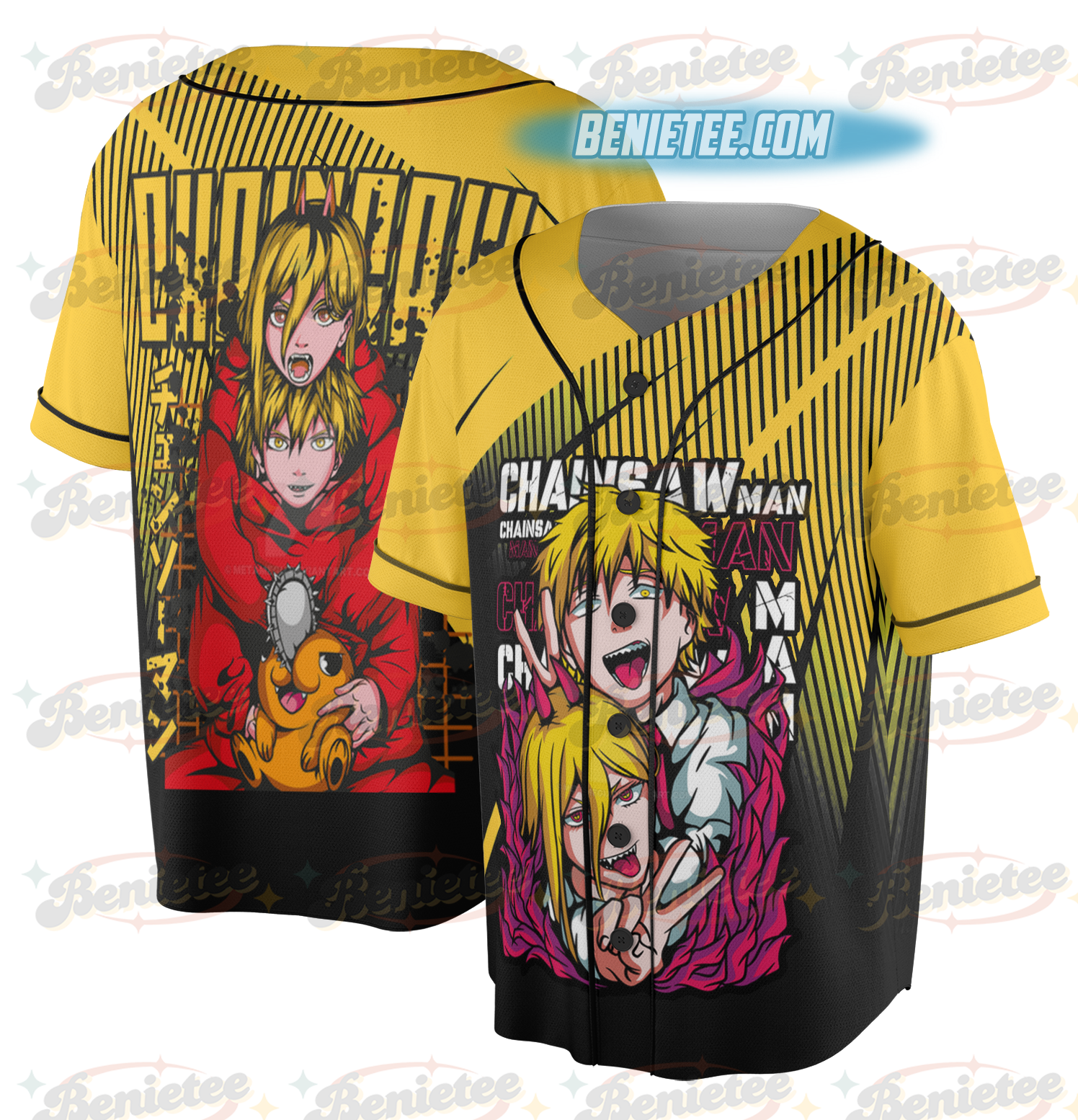 Nayuta Baseball Jersey Chainsaw Man Denji Makima Denji Anime Manga Jersey All Size - Image 2