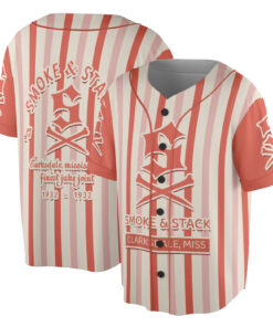 Alternative view of Smoke & Stack Jersey, Unisex Horror Thriller Juke Joint Movie Shirt, Smokestack Music Movie Streetwear Apparel Baseball Jersey