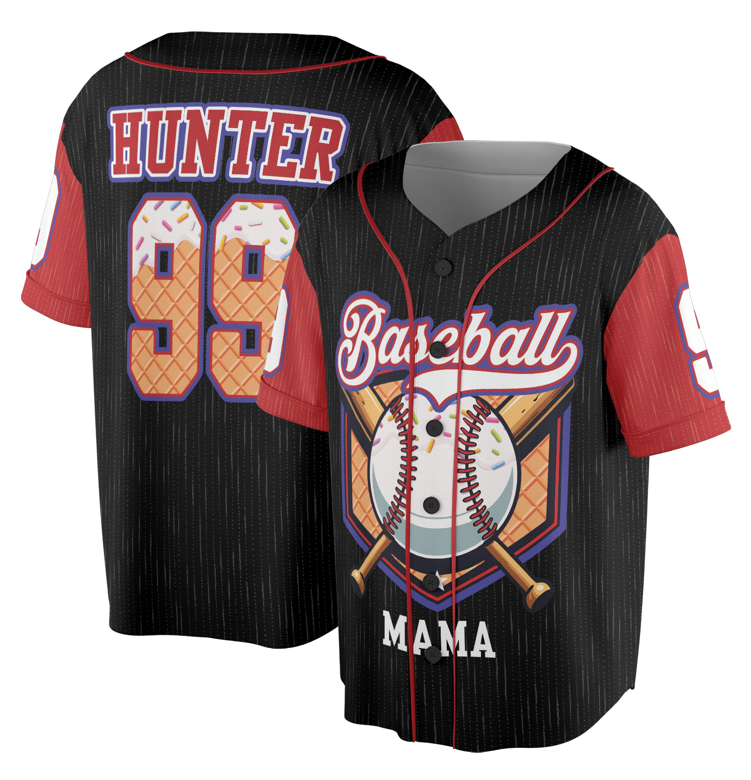 Baseball Mama For Mother's Day Baseball Tee Jersey Shirt Printed 3D - Image 3