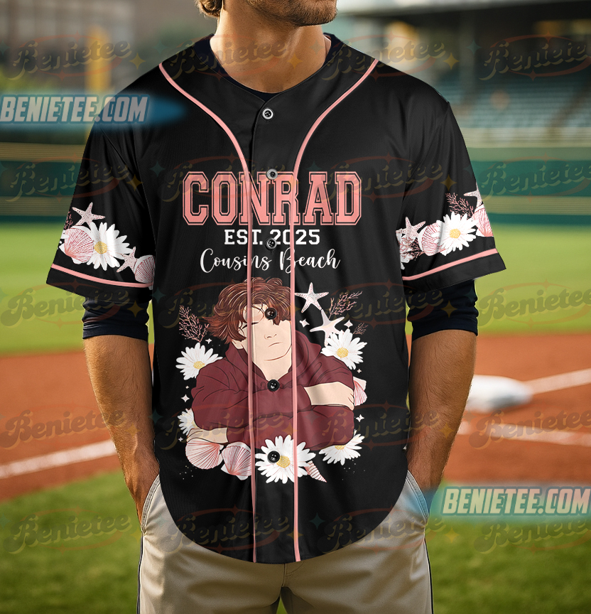 Team Conrad The Summer I Turned Pretty Movie Baseball Jersey, Conrad Fisher Jersey, Retro Conrad Fisher - Image 4