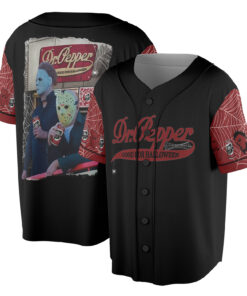 Alternative view of Halloween Horror Characters Jersey, 2025 Halloween, Horror Movie Halloween Sublimation, Scary Movie Shirt, Horror Jersey, Funny Halloween Baseball Jersey