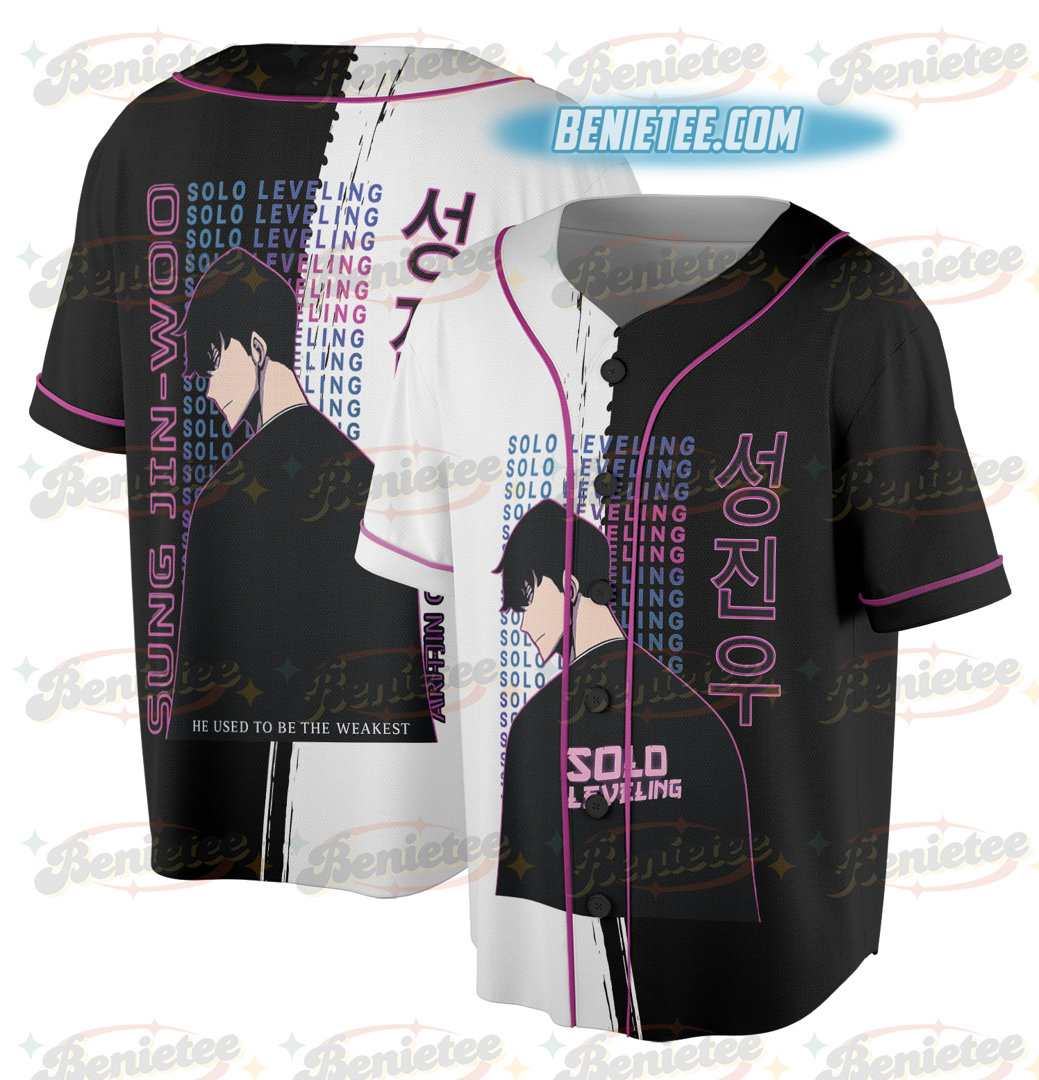Sung Jinwoo Jersey, Thomas Andre, Statue of God, Solo, Leveling, anime shirt, anime gift, anime Jersey - Image 2