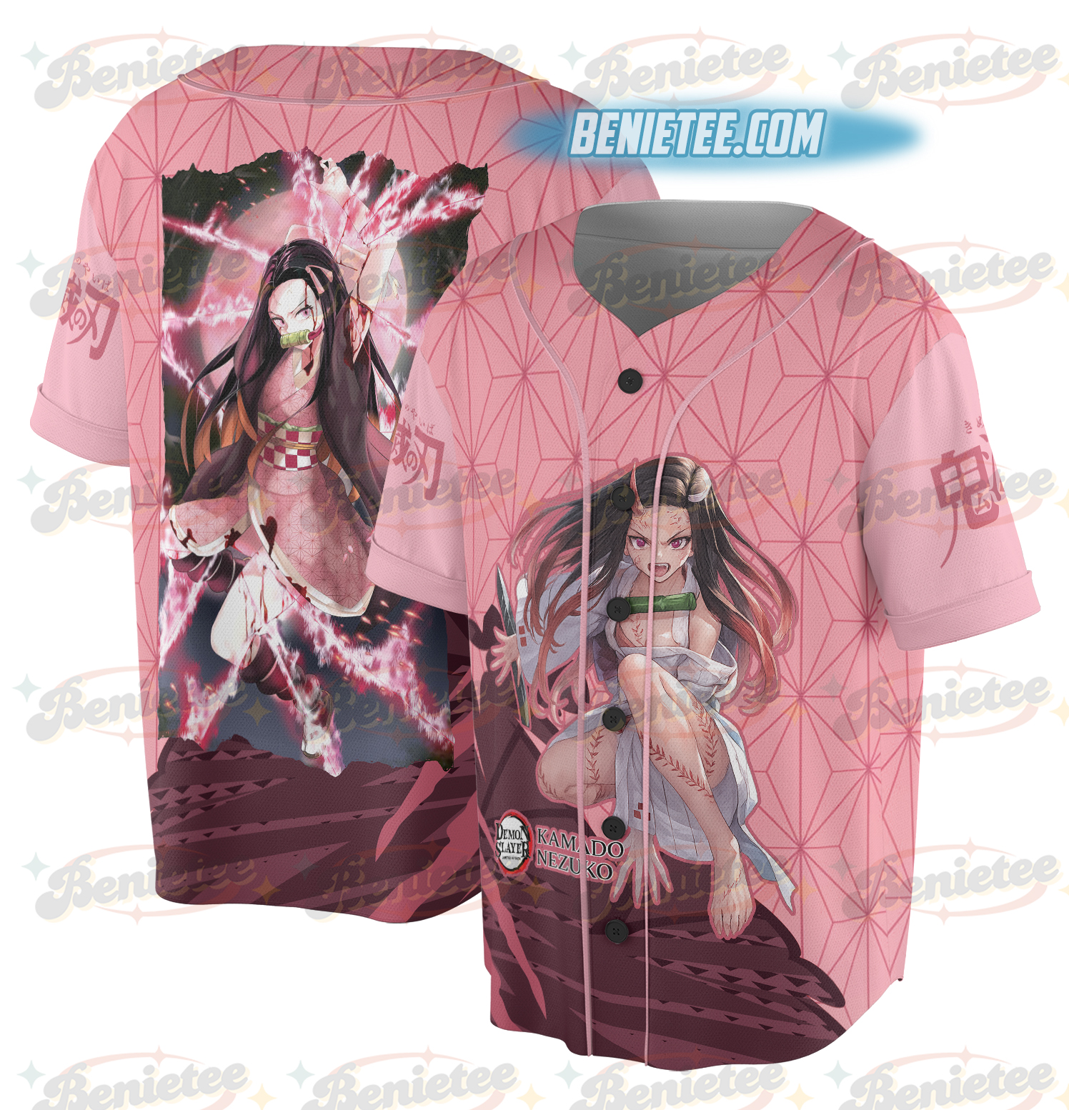 Nezuko Kamado Demon Baseball Jersey - Demon Slayer Jersey - Image 2
