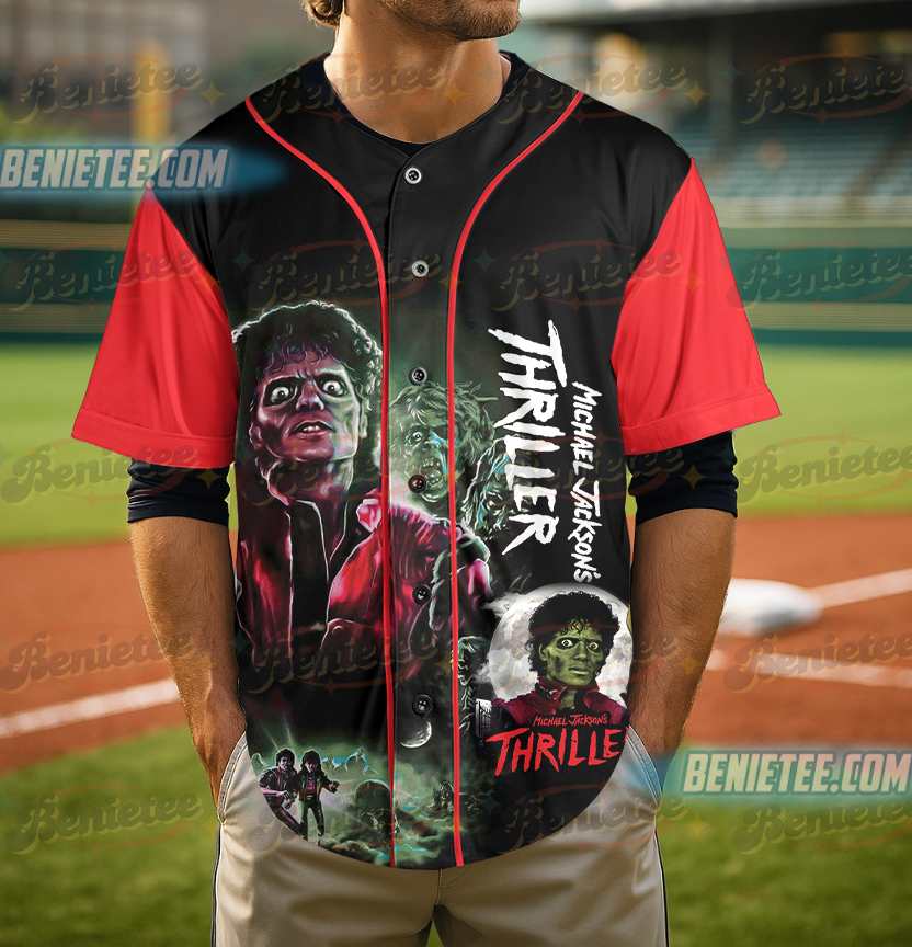 Michael Jackson Thriller Can Not Resist The Evil Baseball Jersey - Image 5