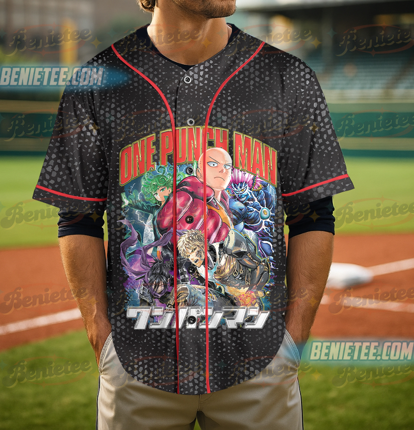 ONE PUNCH MAN: SAITAMA VINTAGE Baseball Jersey - Image 4