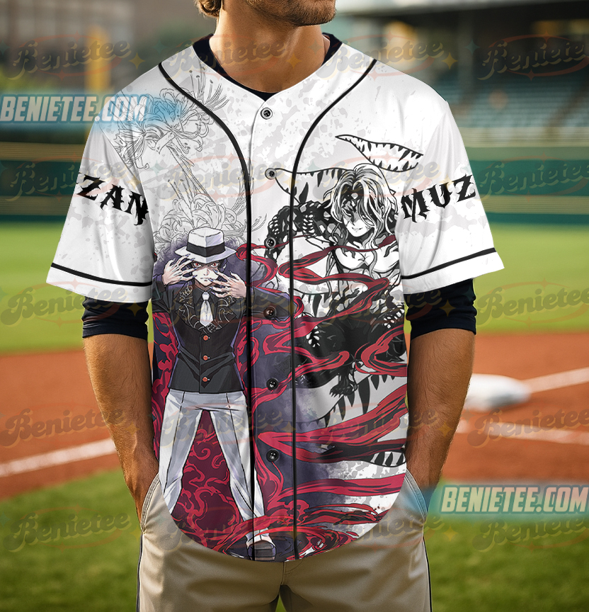 Muzan Kibutsuji Baseball Jersey, Demon Slayer - Image 4