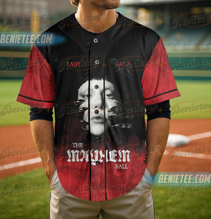 Lady Gaga The Mayhem Ball Tour 2025 Baseball Jersey, Lady Gaga Jersey - Image 5