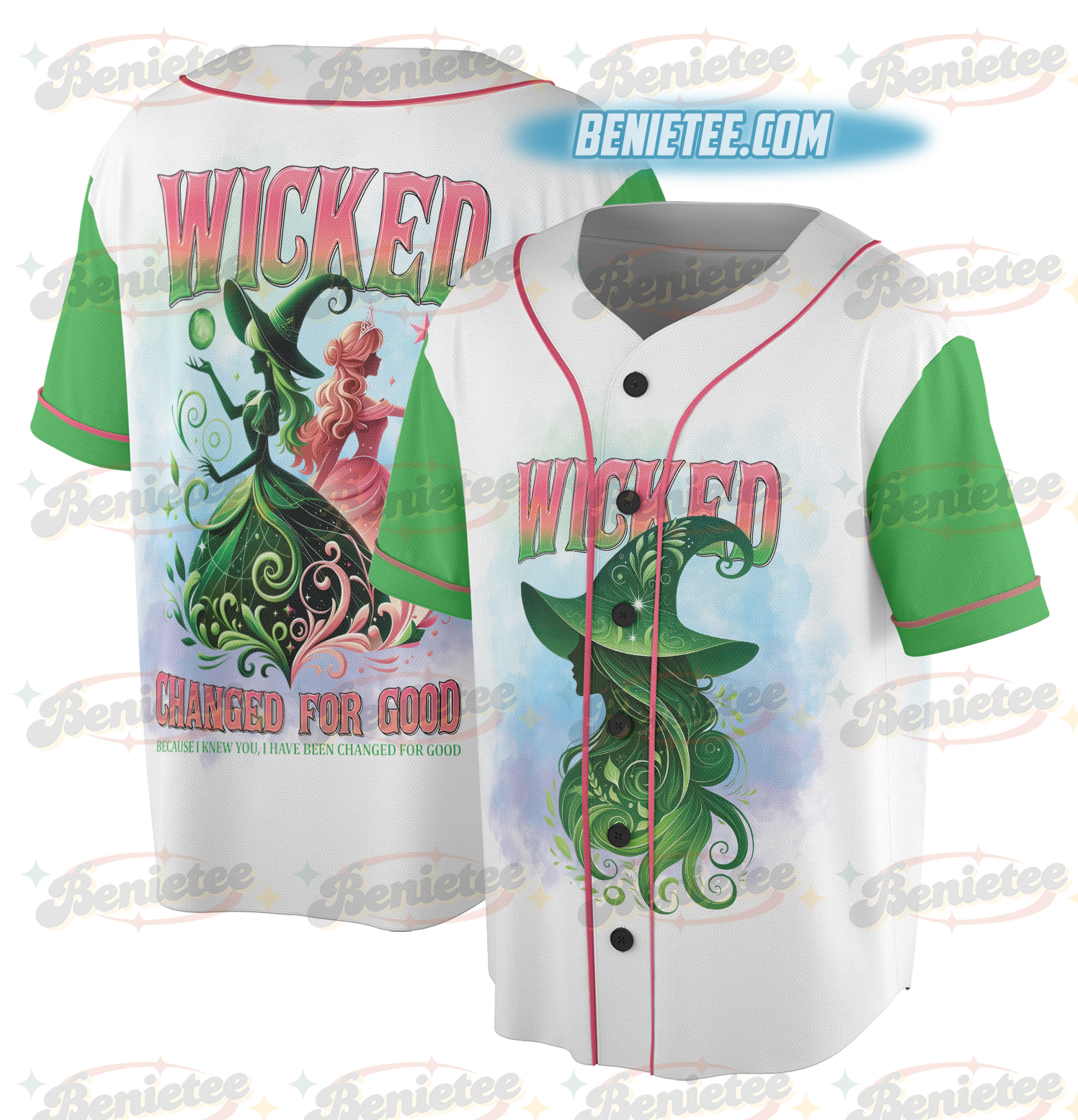 Two Sided The Wicked New Desing Jersey. Wicked Changed For Good Aesthetic Shirt, Wizard Movie Fan Gift, Wicked The Musical - Image 2