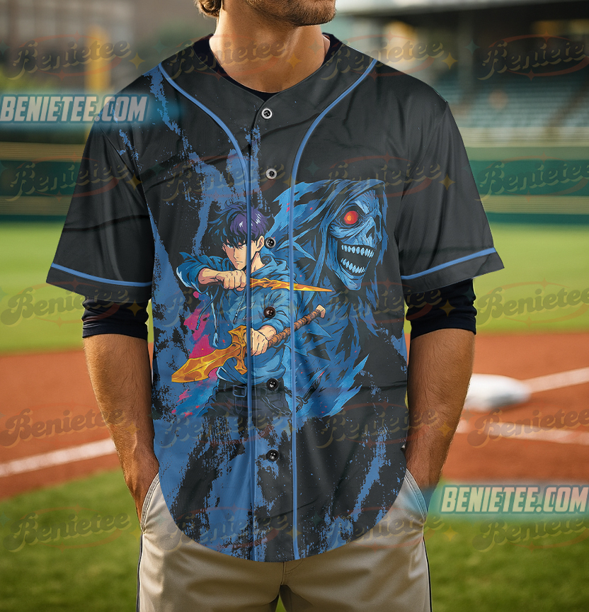 Sung Jinwoo Vintage Anime Shirt – Solo Leveling Tee for Fans, Anime Jersey - Image 4