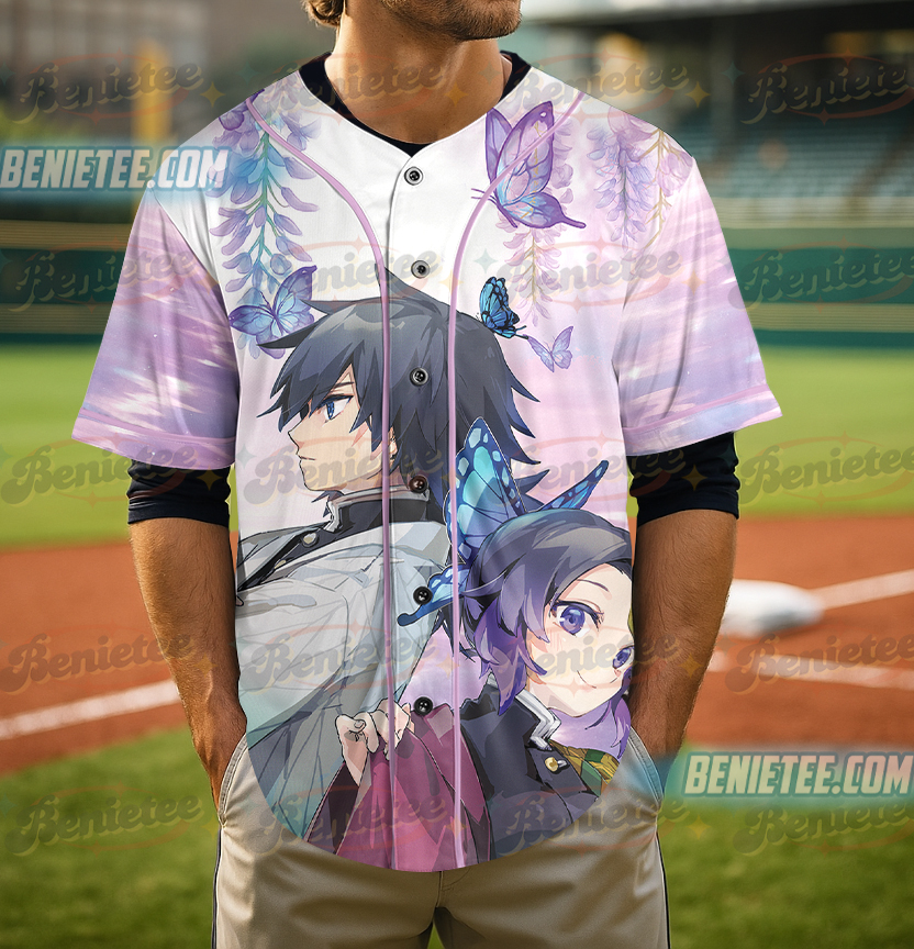 Shinobu and Giyuu All Over Printed 3D Shirt - Image 5