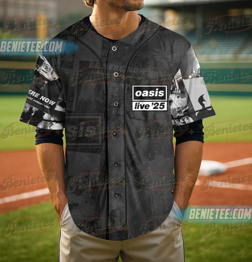 Oasis Live 25 World Tour Schedule Dates Two Sided Unisex Baseball Jersey - Image 4