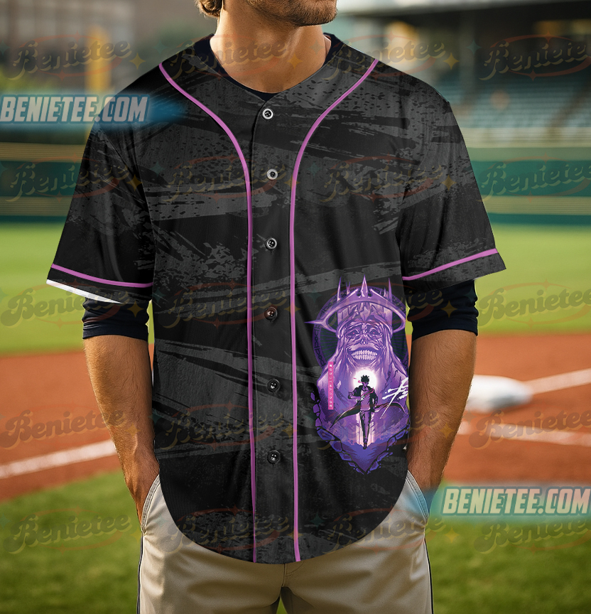 Anime Solo Leveling - Sung Jin Woo Jersey , Shadow Monarch , Statue of God , Igris , Manga Shirt - Image 4