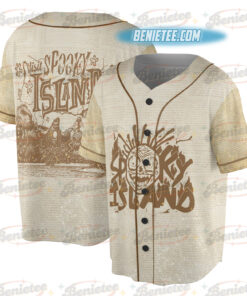 Alternative view of Spooky Island Baseball Jersey, Retro Spooky Island Halloween Movie Shirt,Disco Skull Jersey