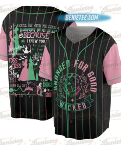 Alternative view of Wicked Change For Good Jersey, Defy Gravity Broomstick Magic Wand, Wizard Movie Fan Shirt, Wicked Musical Fan Gift, Wizard of Oz Baseball Jersey