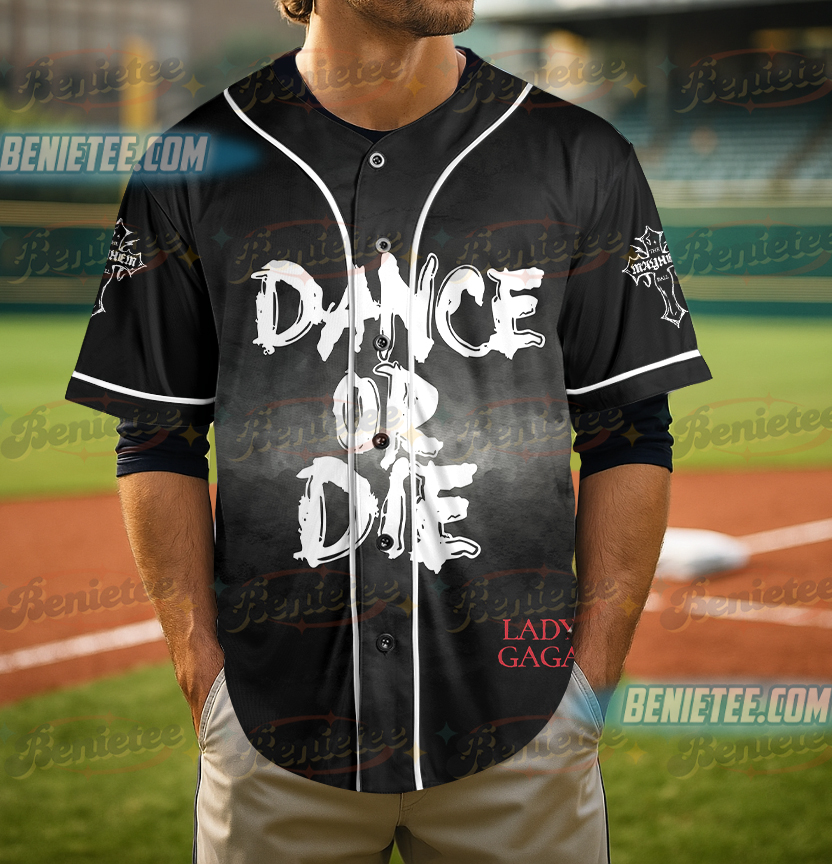 Lady Gaga Red Lady Dance or Die Abracadabra Glitter Tumbler Bumper Baseball Jersey - Image 5