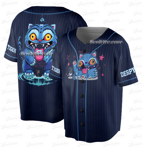 Kpop Derpy The Tiger Jersey, Demon Hunters Baseball Jersey, Kpop Demon Merch, The Tiger and The BirdShirt - Image 2